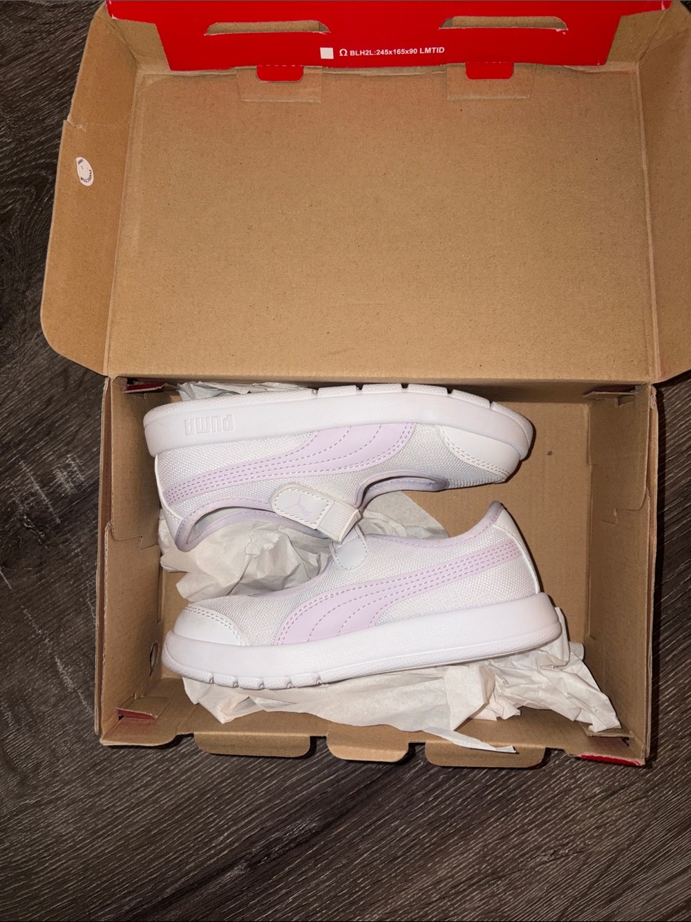 Puma Toddler Girls Mary Jane Sneakers White Pink Size 10C Hook Loop Strap Low
